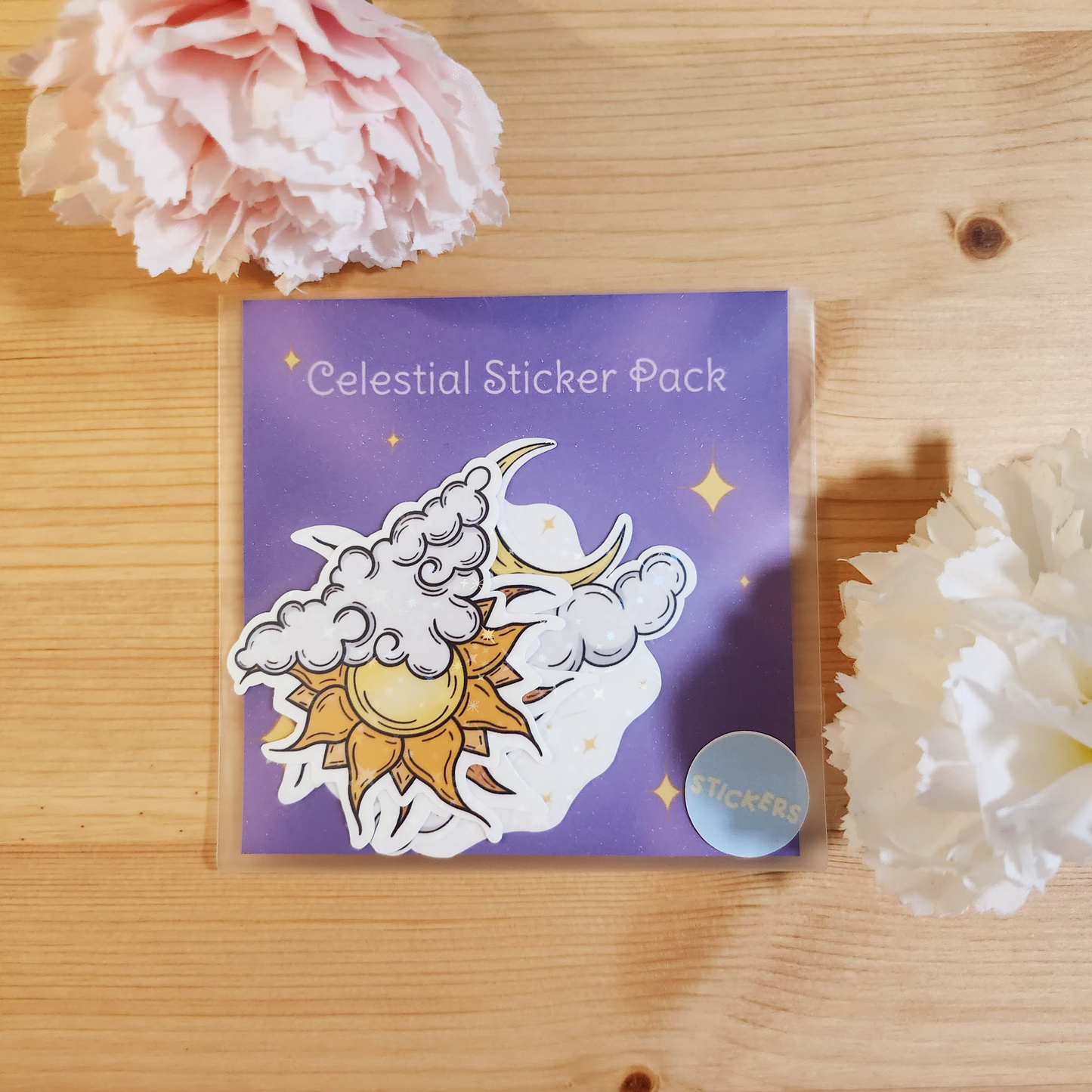 Celestial - Hand Drawn Glossy Vinyl Sticker Pack