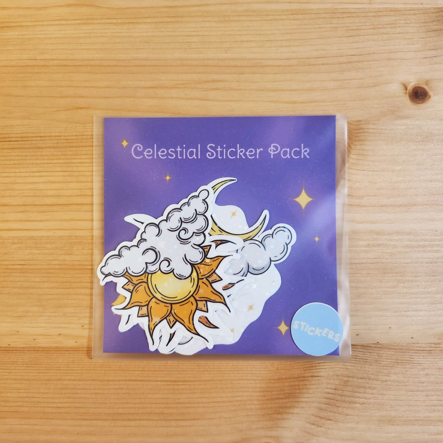 Celestial - Hand Drawn Glossy Vinyl Sticker Pack