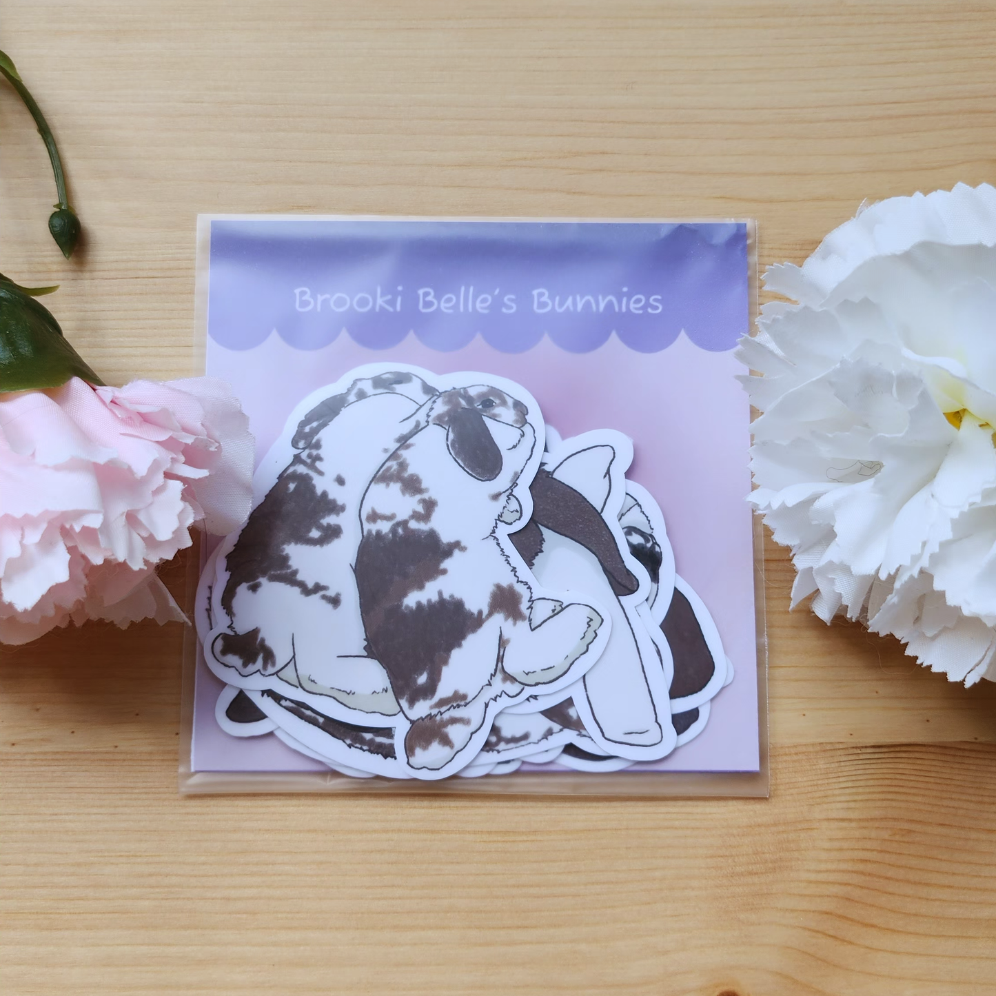 Brooki Belle's Bunnies - Hand Drawn Glossy Vinyl Sticker Pack