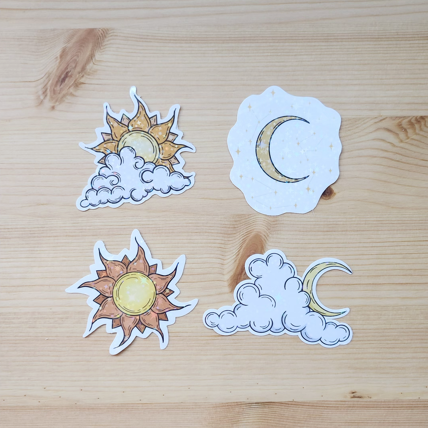 Celestial - Hand Drawn Glossy Vinyl Sticker Pack