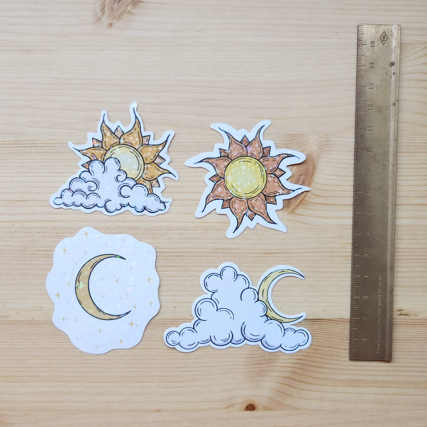 Celestial - Hand Drawn Glossy Vinyl Sticker Pack