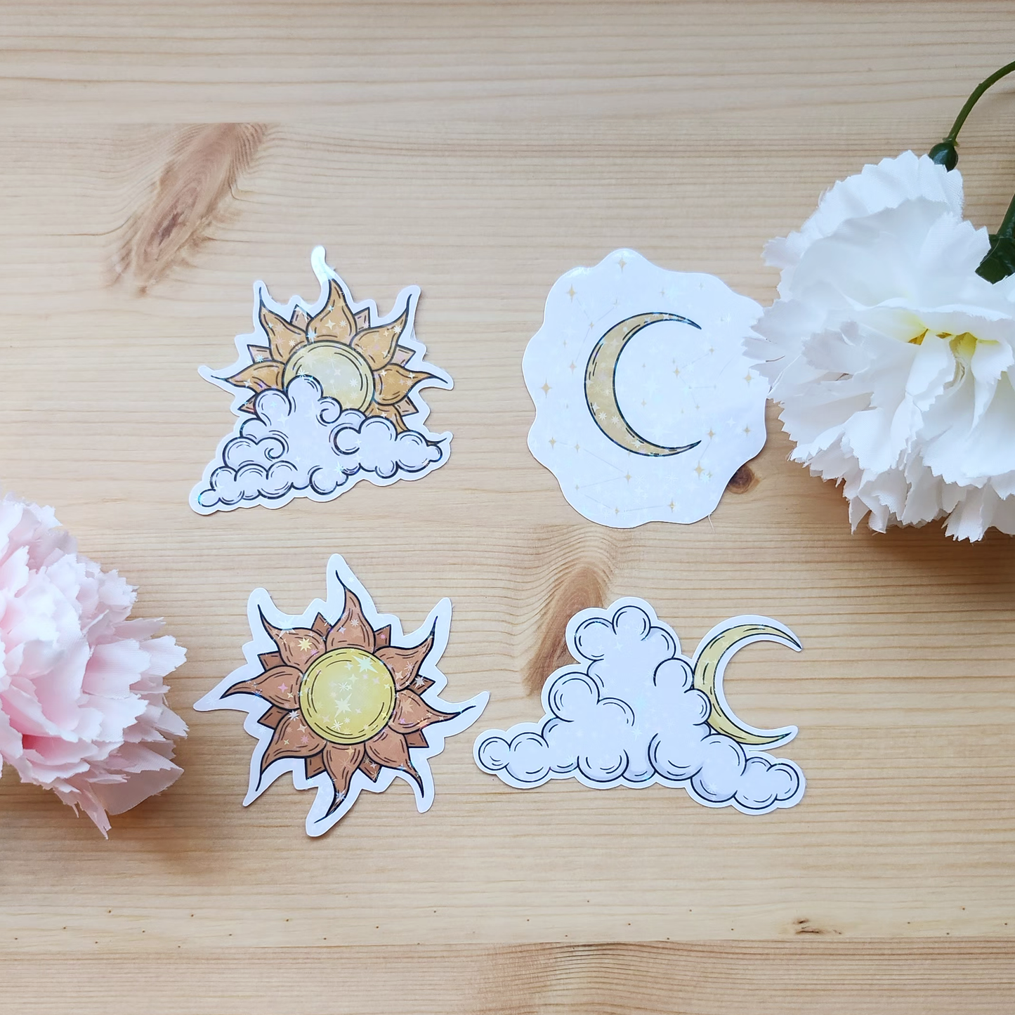 Celestial - Hand Drawn Glossy Vinyl Sticker Pack