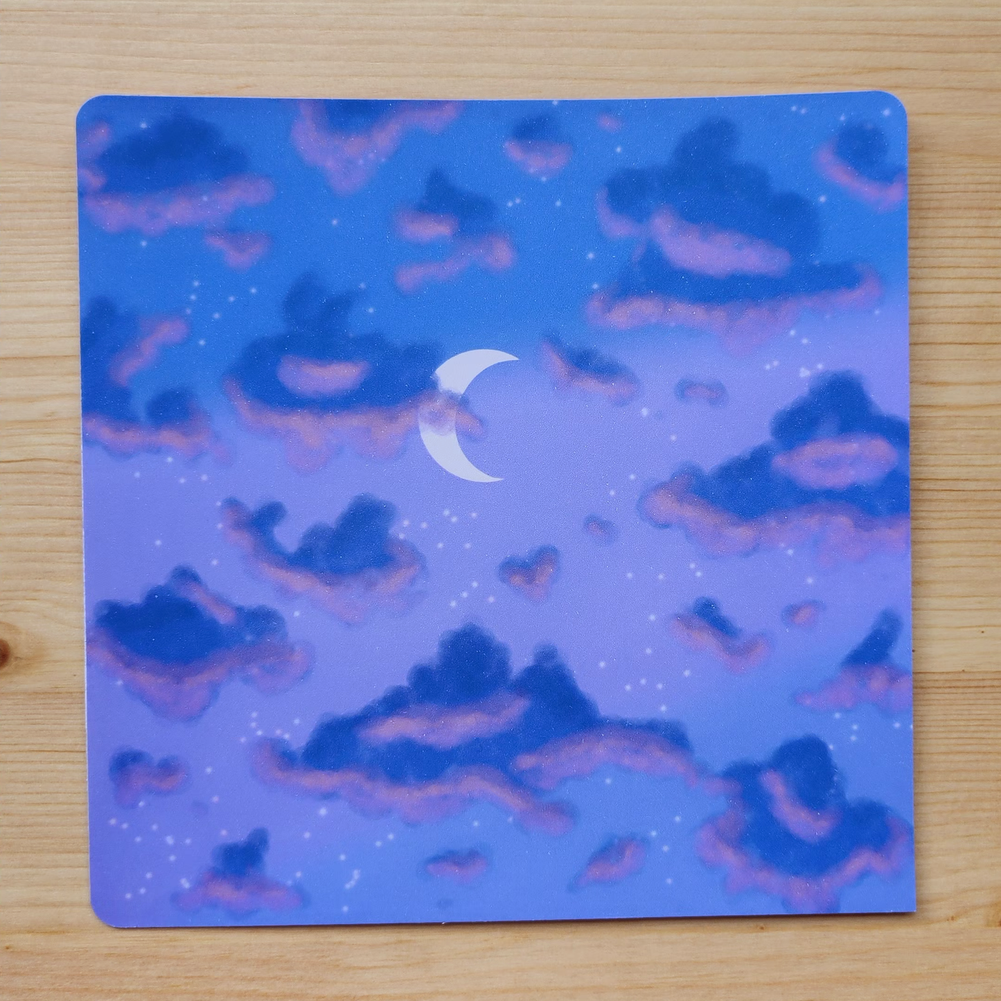 Evening Sky - Hand Drawn Square Art Print