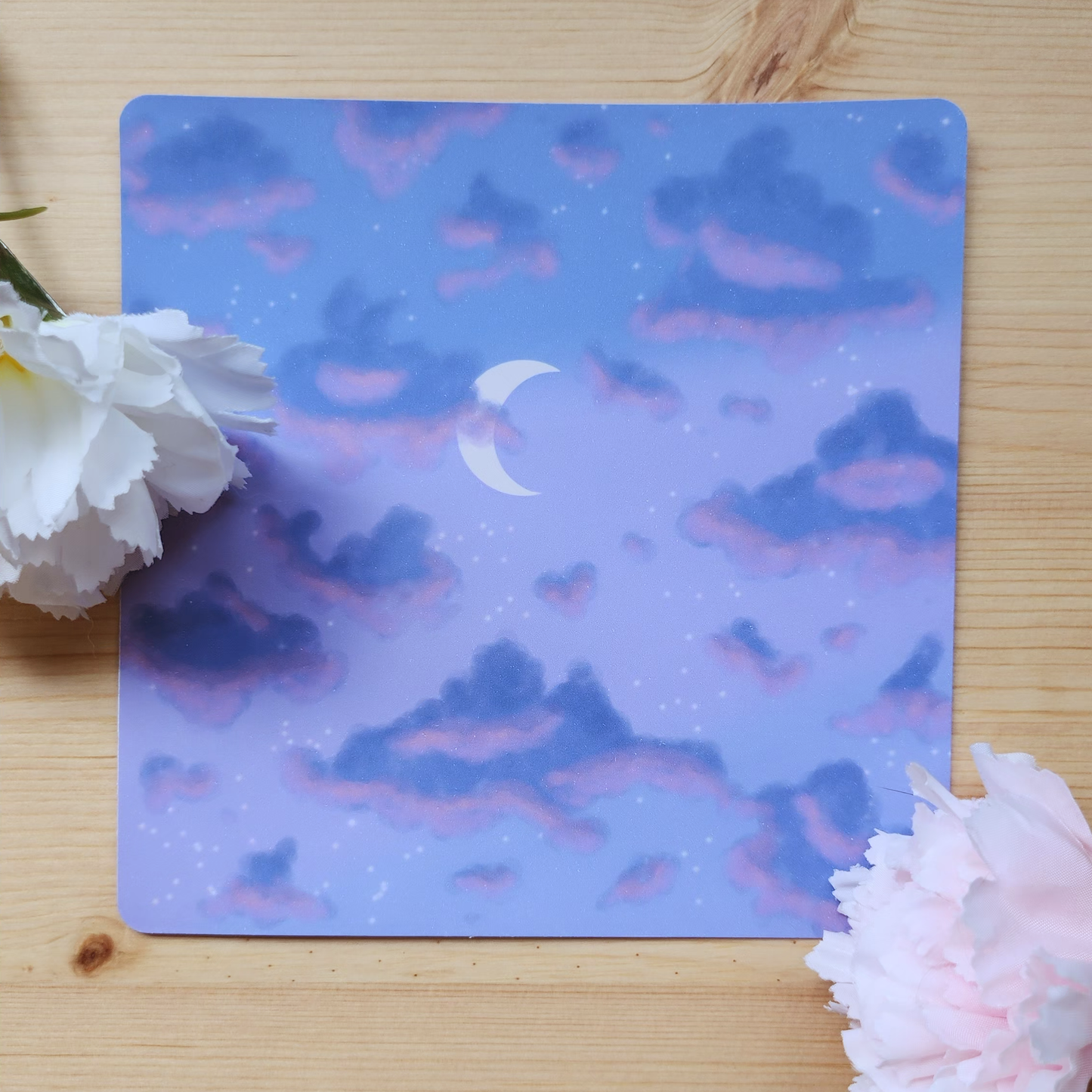 Evening Sky - Hand Drawn Square Art Print