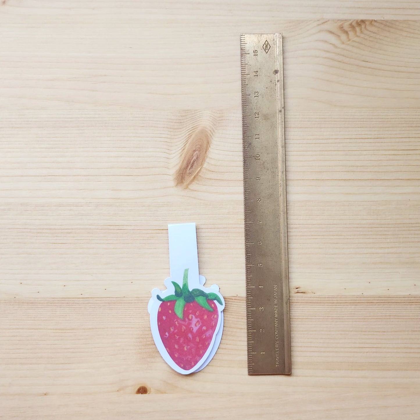 Gouache Strawberry - Magnetic Bookmark