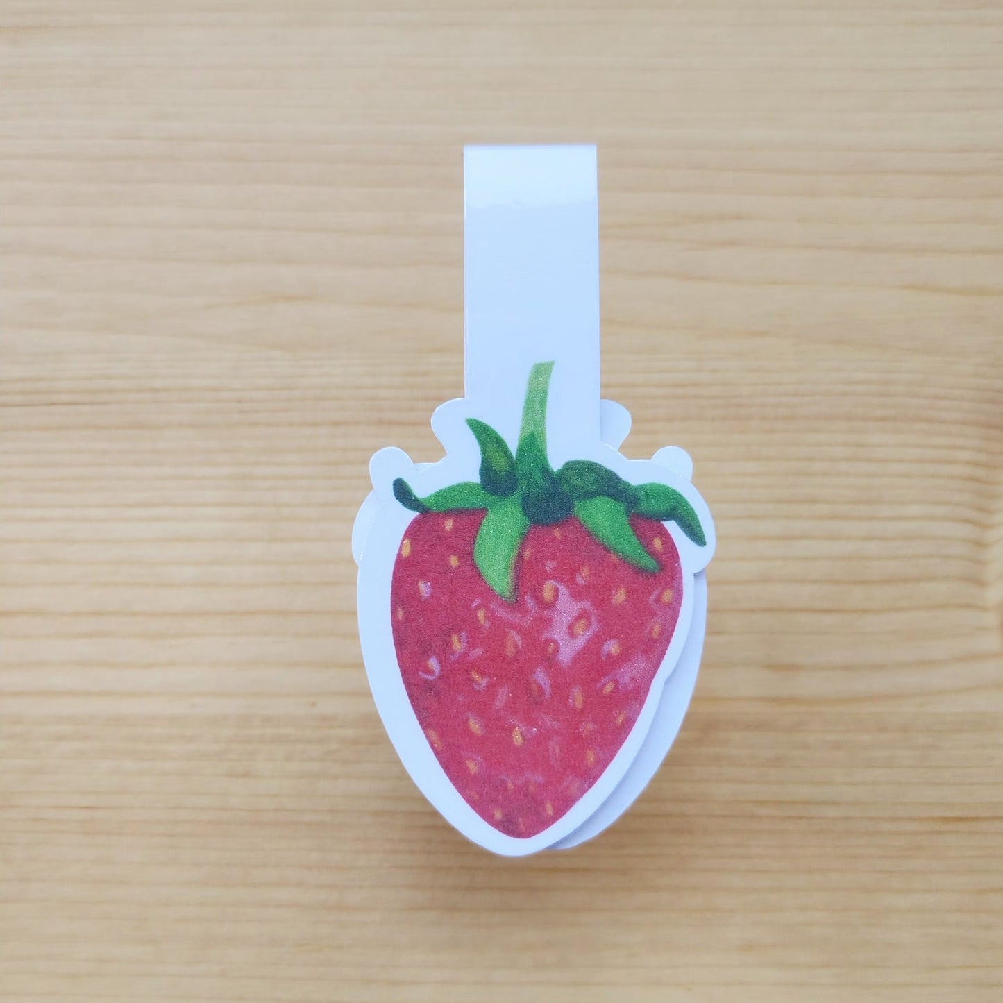 Gouache Strawberry - Magnetic Bookmark