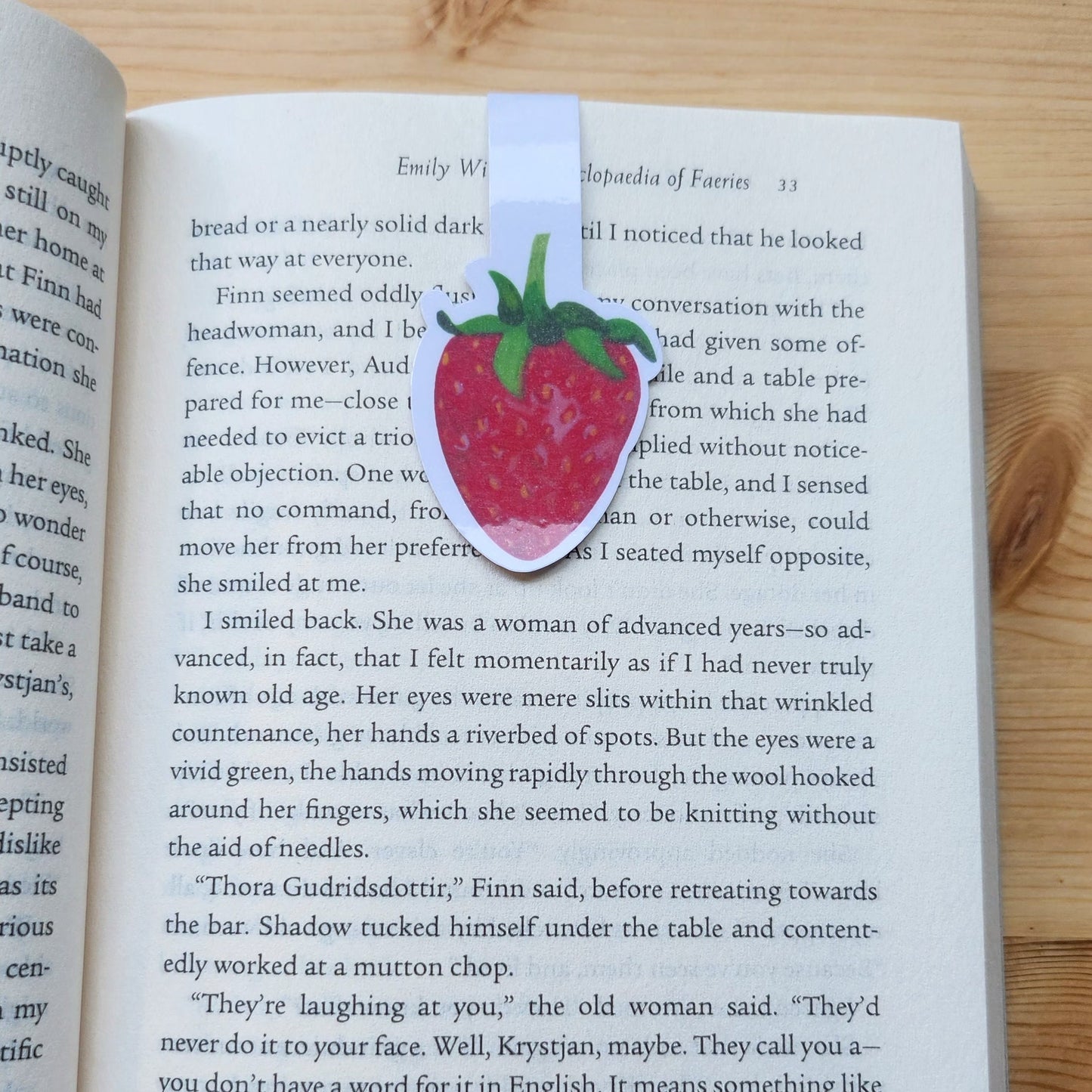 Gouache Strawberry - Magnetic Bookmark