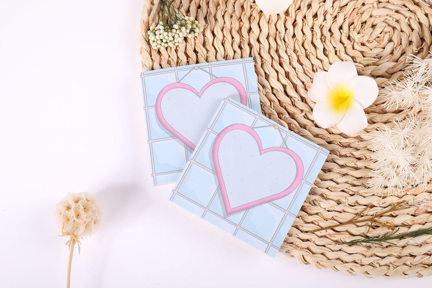 Heart Mirror Sticky Notes - 8.5cm 50 Page Sticky Notes Notepad
