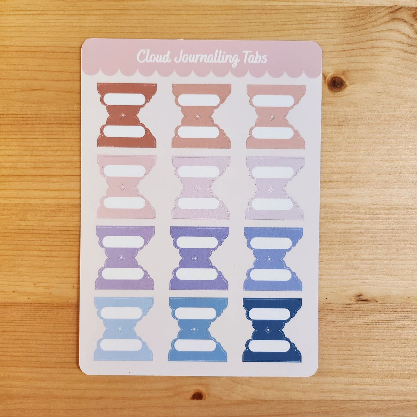 Dreamy Cloud Blank Tabs - Celestial Planner Tabs Glossy Sticker Sheet
