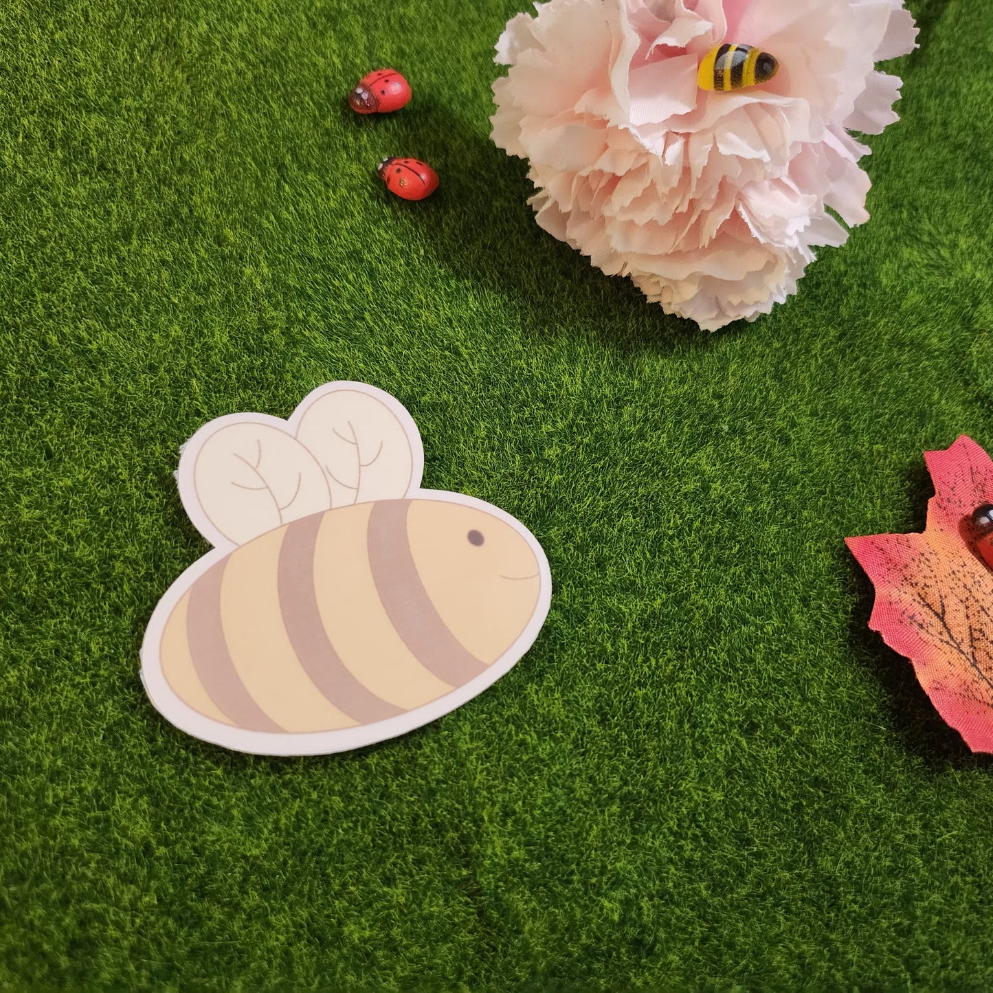 Bee - Hand Drawn Glossy Vinyl Sticker