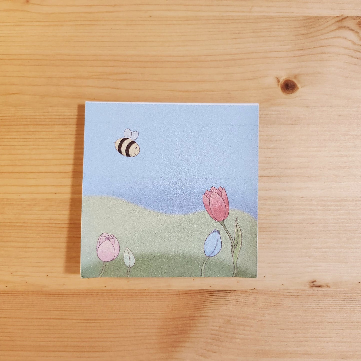 Tulip Field - 8.3cm Square 50 page Notepad