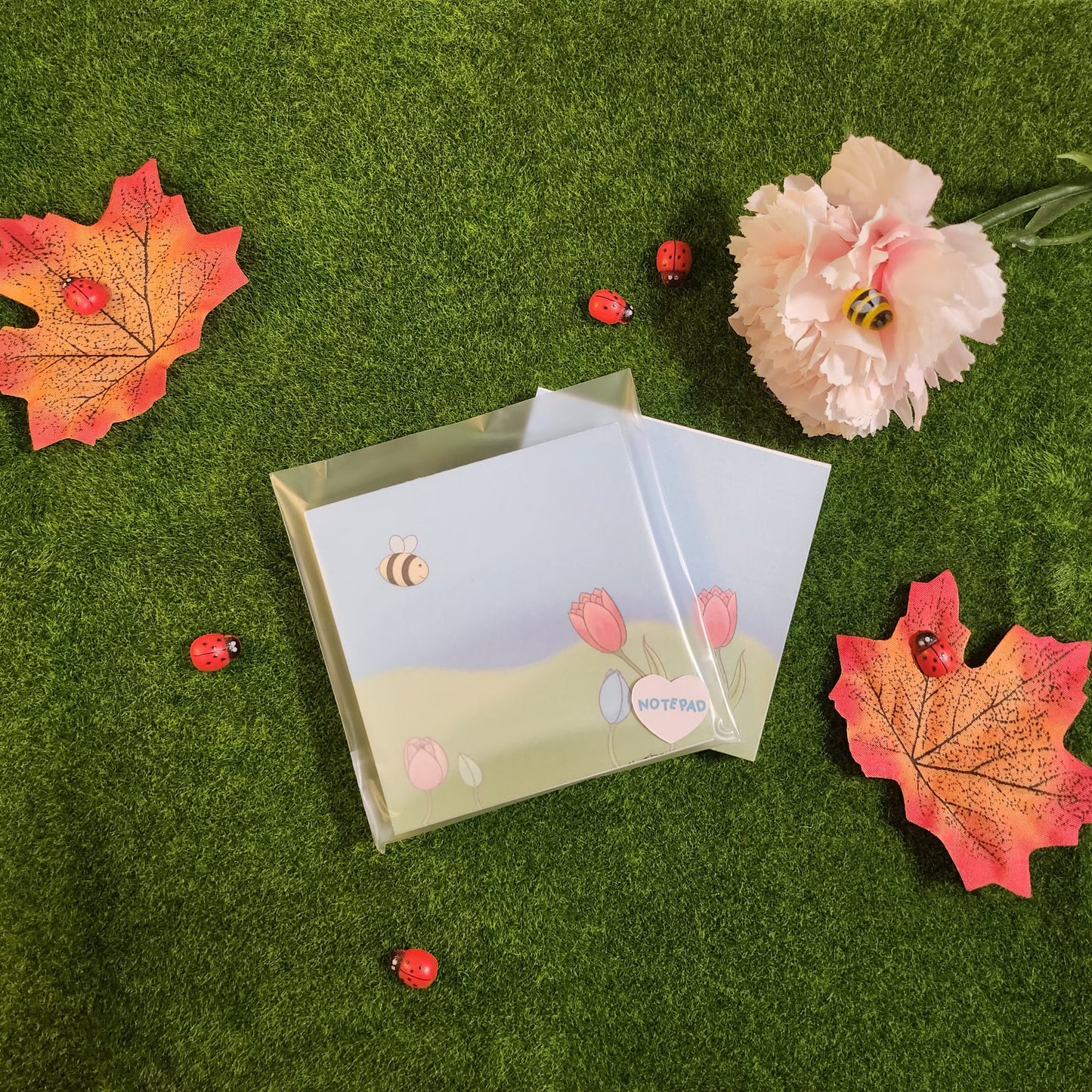 Tulip Field - 8.3cm Square 50 page Notepad