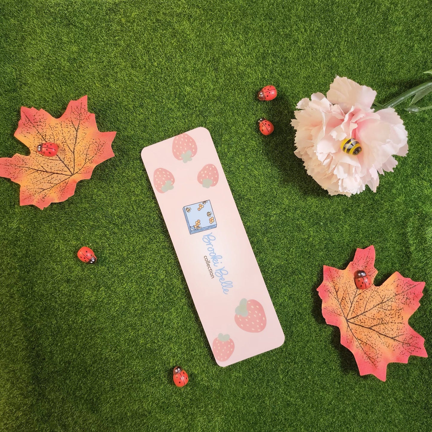 Cute Strawberry - Digitally Drawn Glossy Bookmark