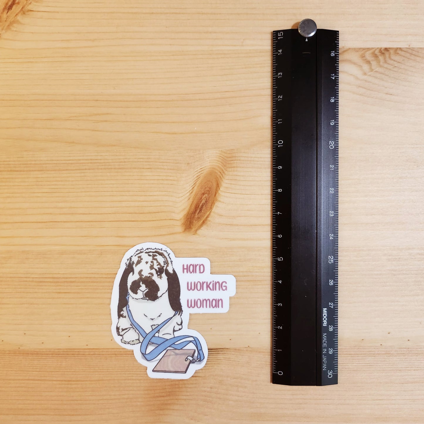 Hard Working Woman - Hand Drawn Glossy Vinyl Sticker