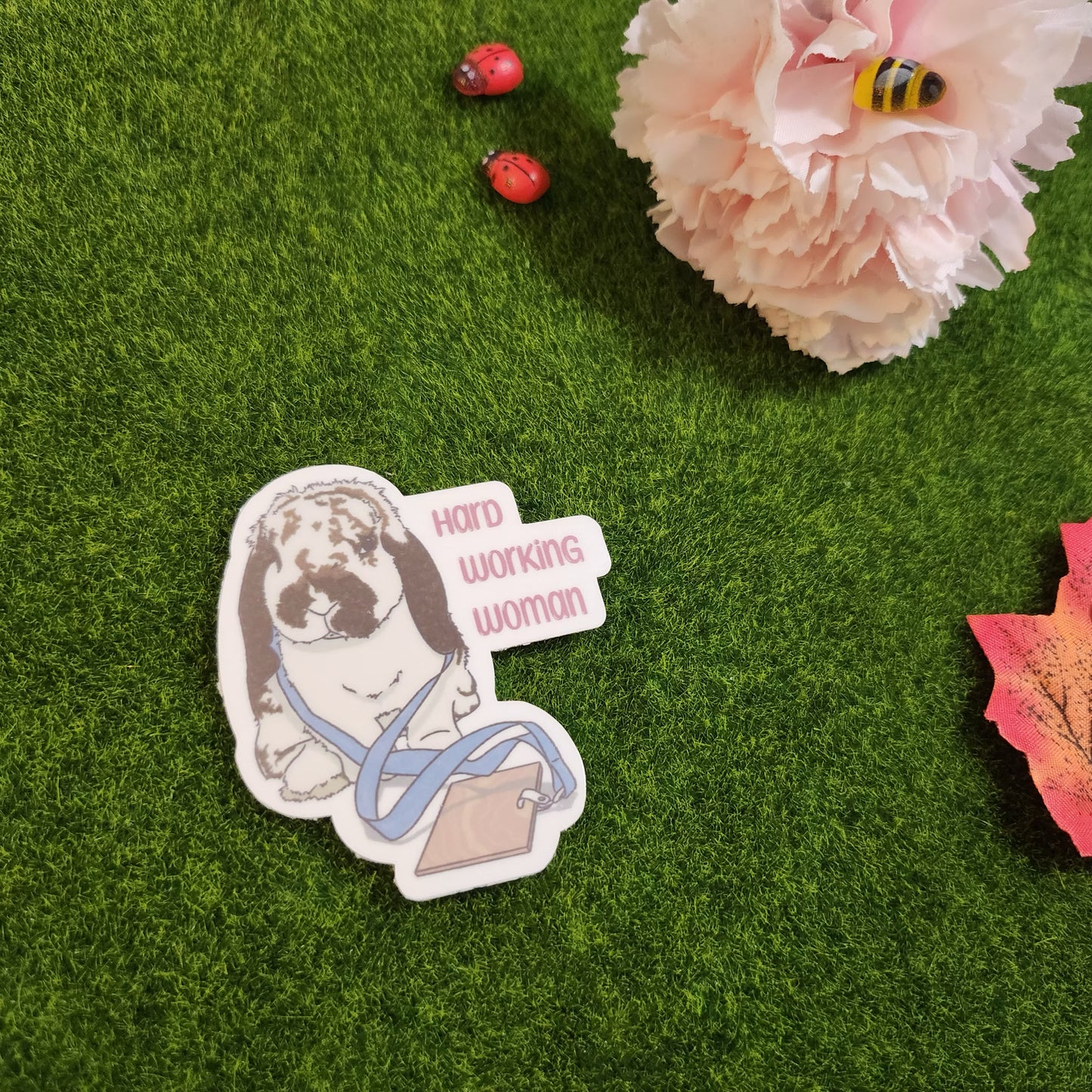 Hard Working Woman - Hand Drawn Glossy Vinyl Sticker