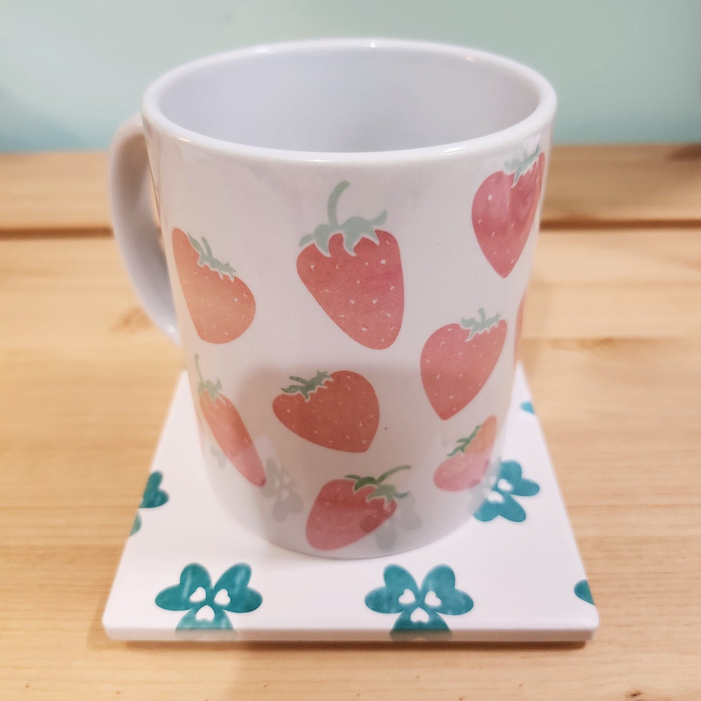 Cottagecore Clover - Handmade Sublimination Coaster