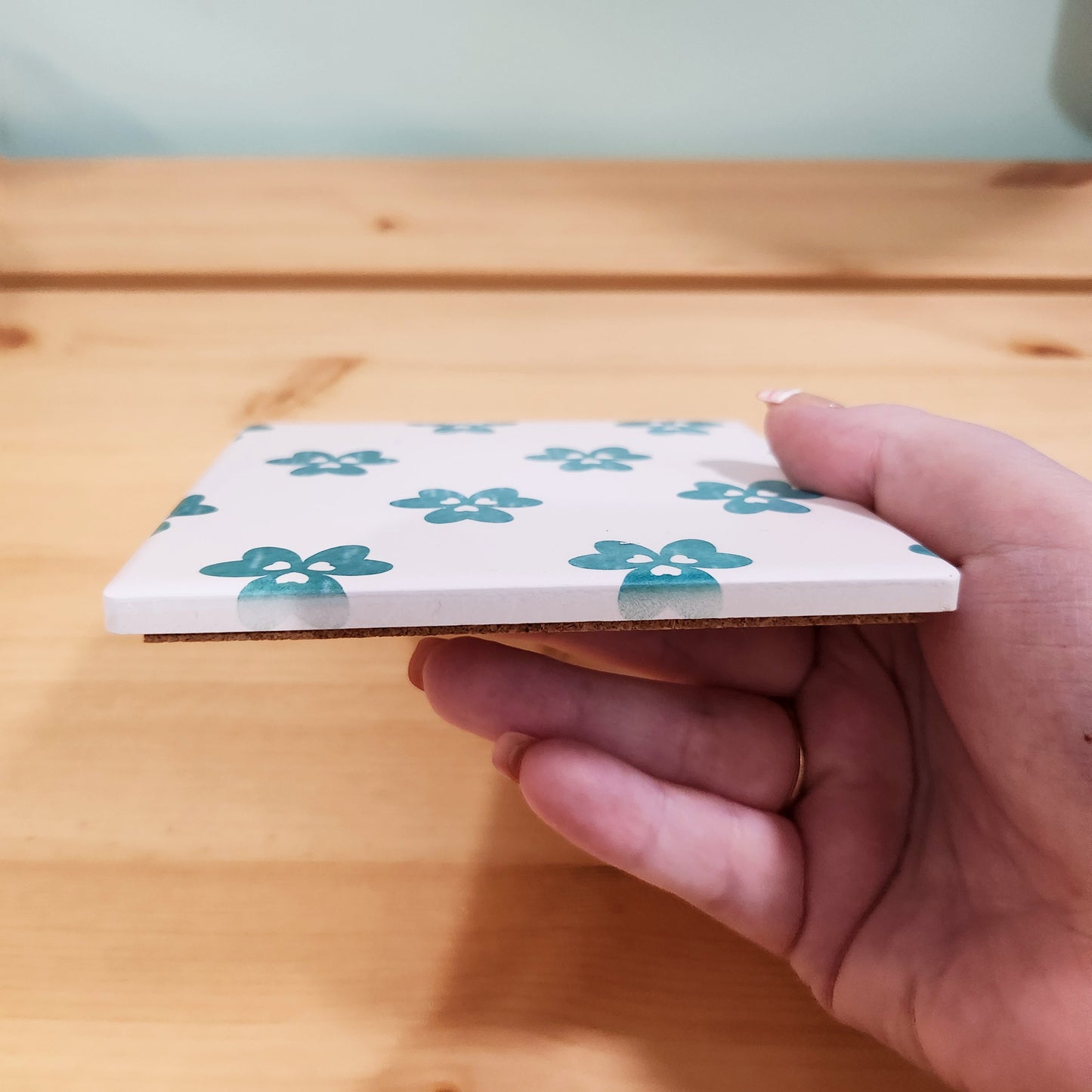 Cottagecore Clover - Handmade Sublimination Coaster