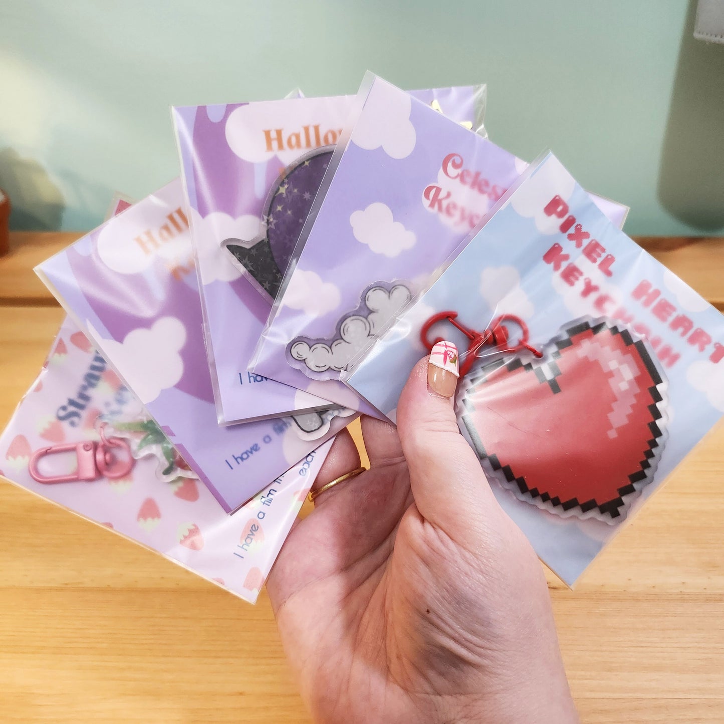 Glittery Butterfly Bunny Keychain