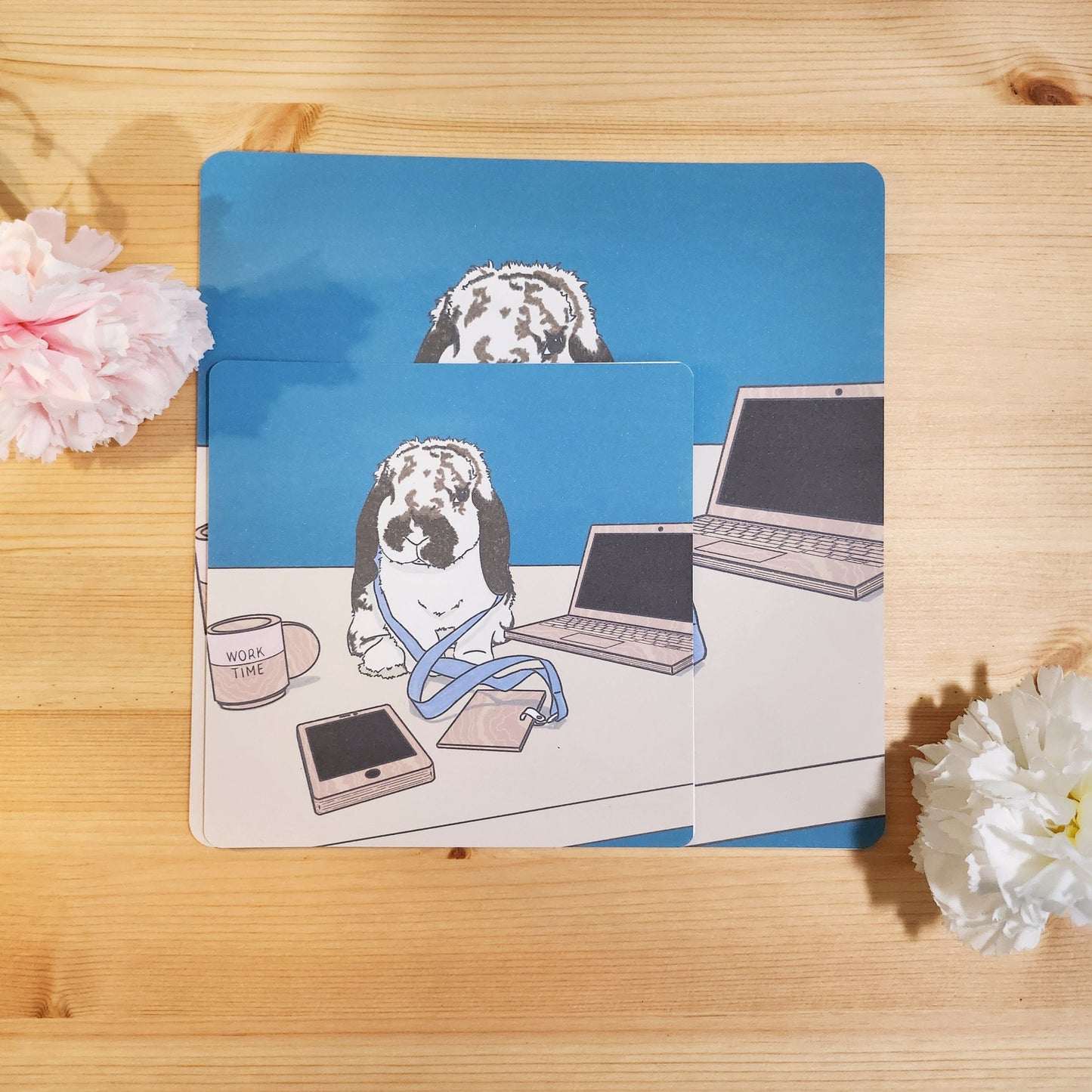 Hard Working Woman - Hand Drawn Square Art Print