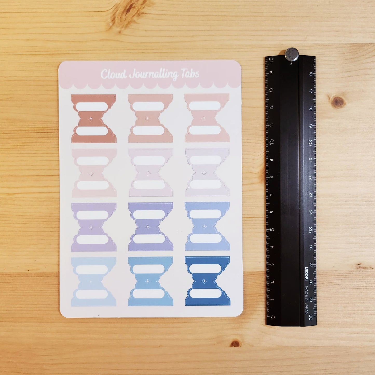 Dreamy Cloud Blank Tabs - Celestial Planner Tabs Glossy Sticker Sheet