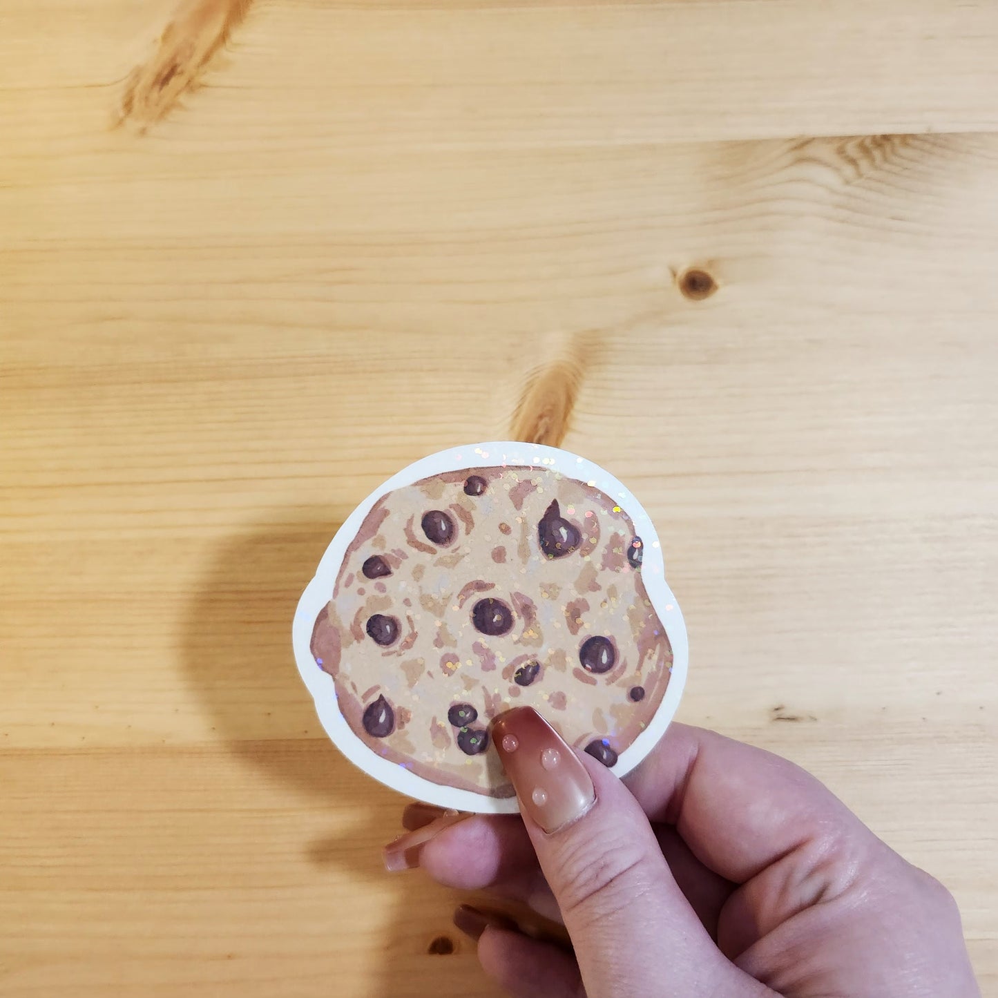 Delicious Cookie - Hand Drawn Holographic Vinyl Sticker