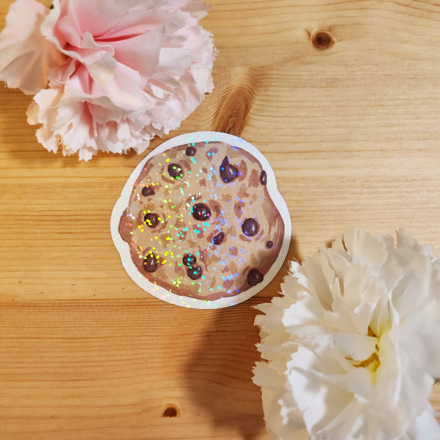Delicious Cookie - Hand Drawn Holographic Vinyl Sticker