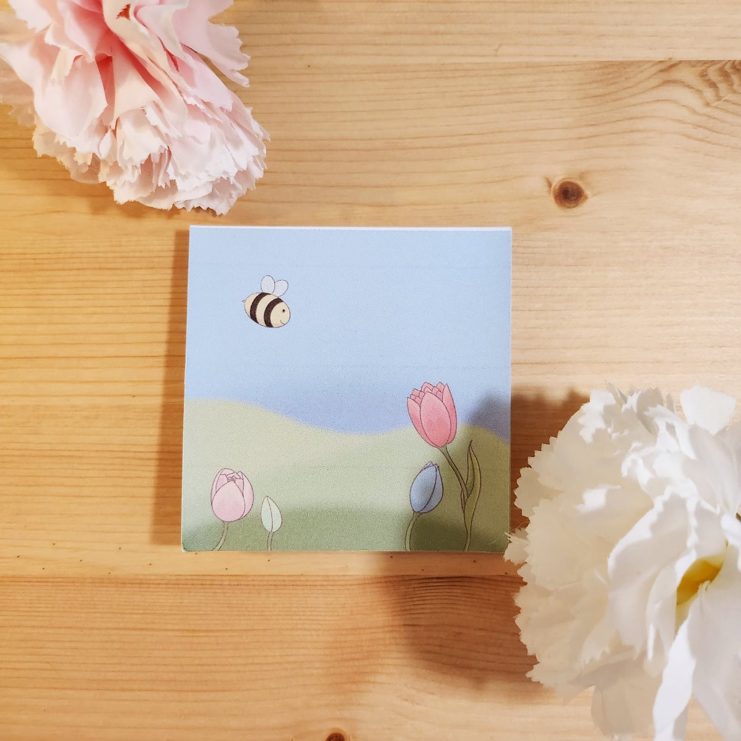 Tulip Field - 8.3cm Square 50 page Notepad