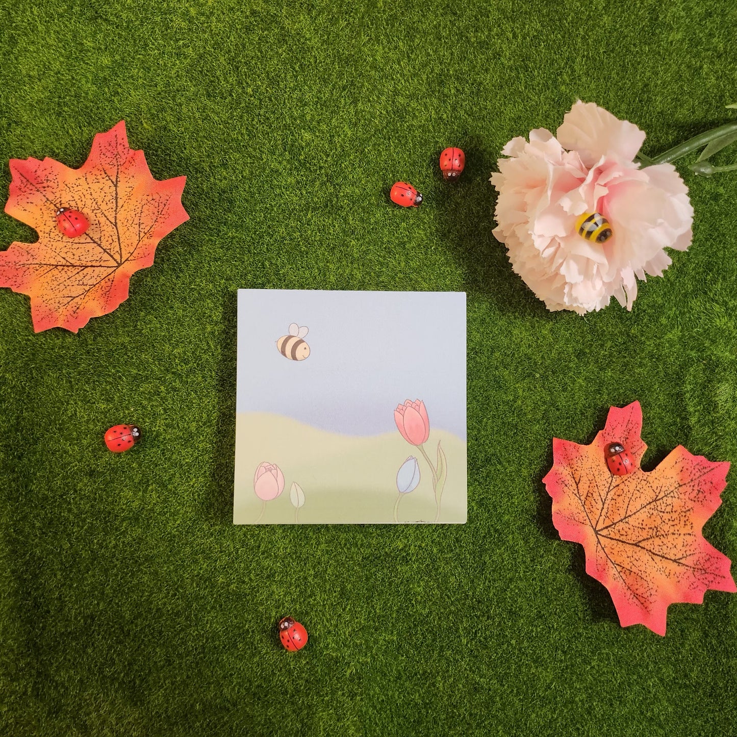 Tulip Field - 8.3cm Square 50 page Notepad