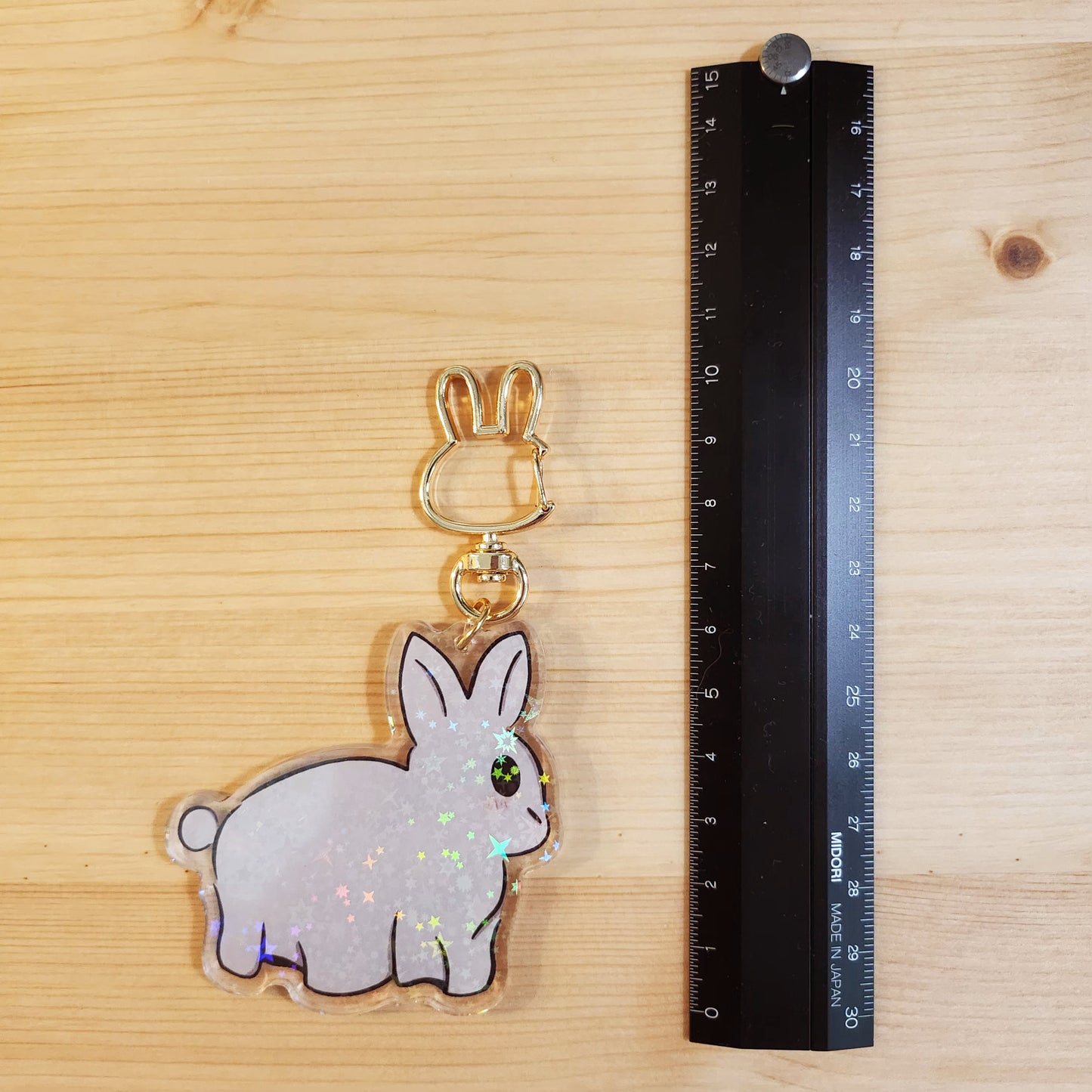 Ghost Rabbit Bunny Halloween Holographic Keychain