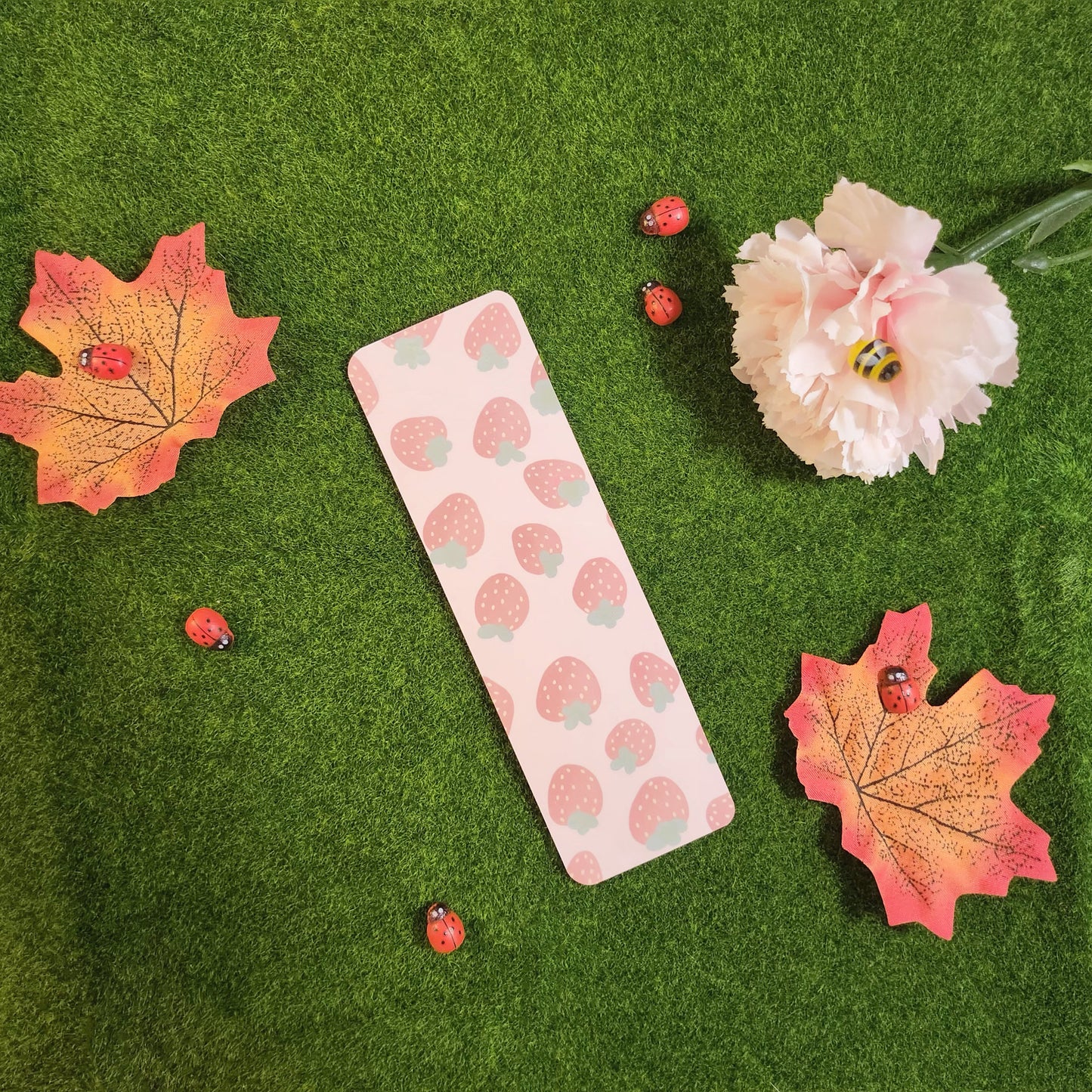 Cute Strawberry - Digitally Drawn Glossy Bookmark