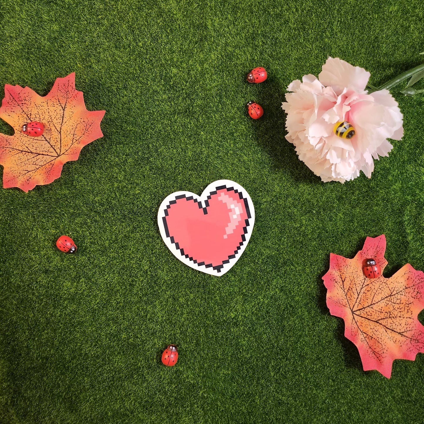 Pixel Heart Gaming - Hand Drawn Glossy Vinyl Sticker