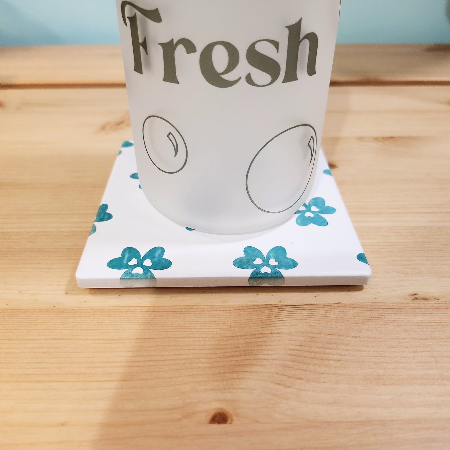 Cottagecore Clover - Handmade Sublimination Coaster