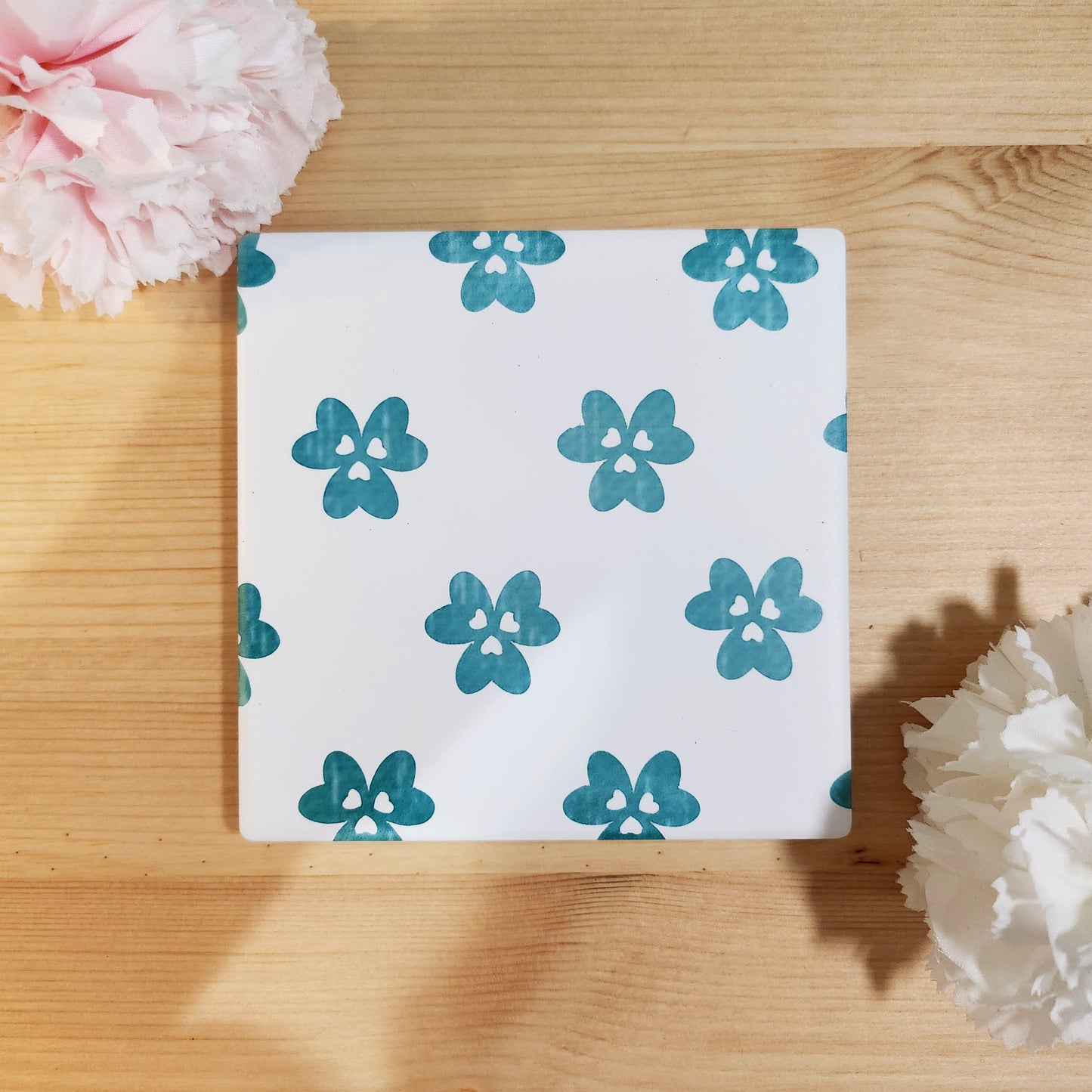 Cottagecore Clover - Handmade Sublimination Coaster