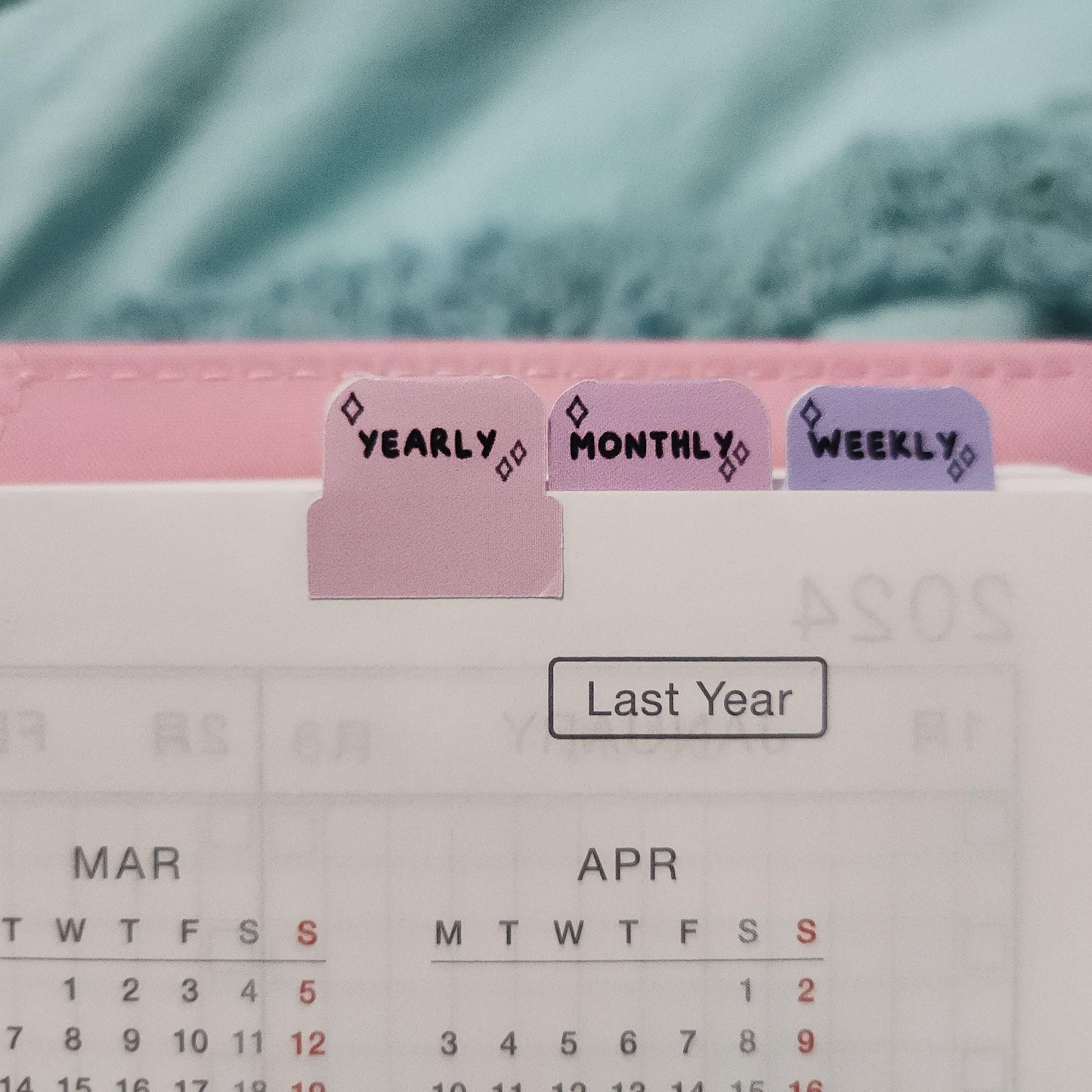 Evening Sky Mini Tabs - Planner Tabs Glossy Sticker Sheet Hobonichi Planner