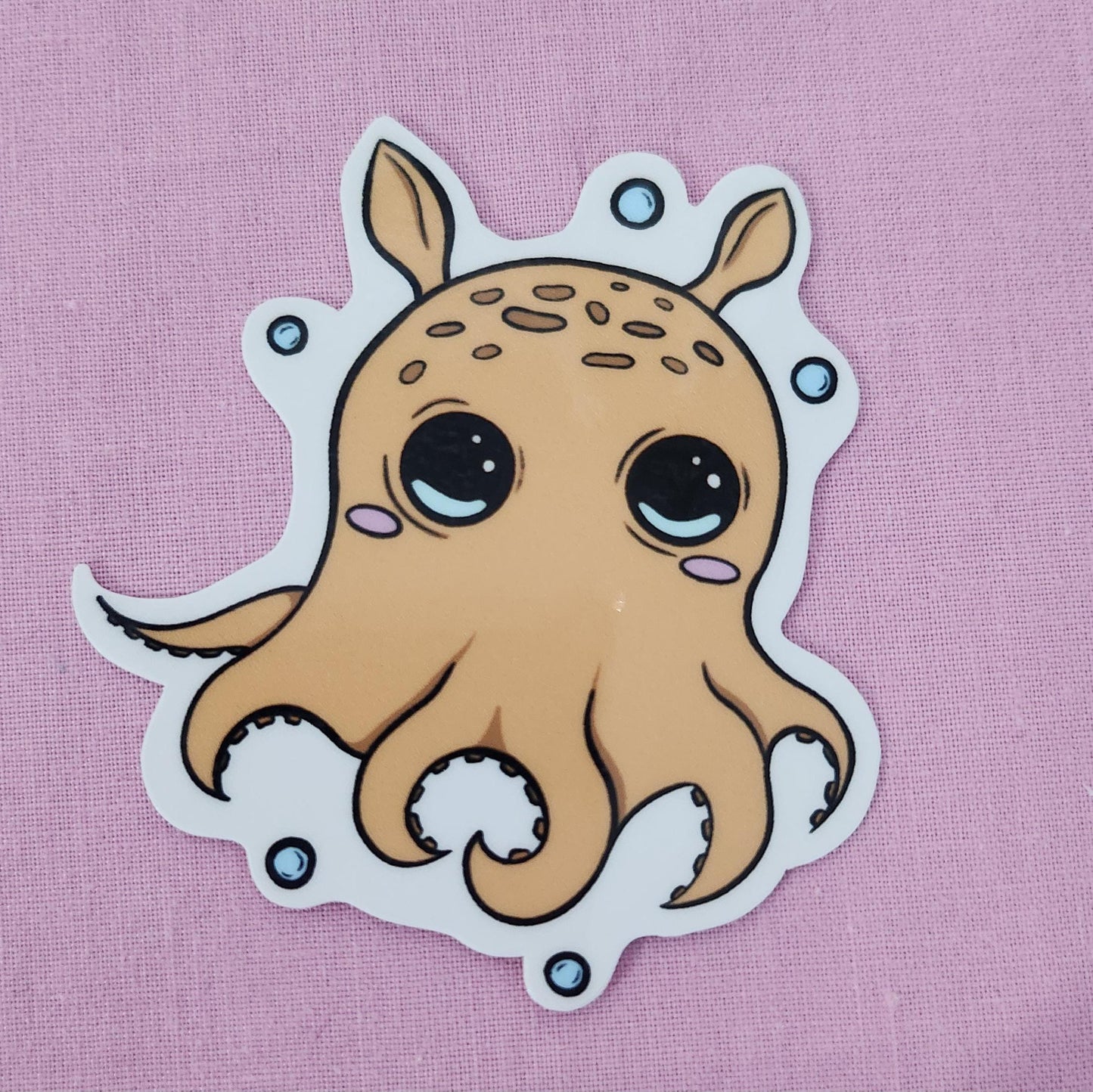Cute Octopus - Hand Drawn Glossy Vinyl Sticker