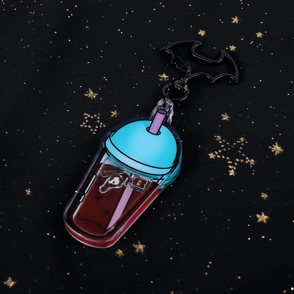 Magic Vampire Bubble Tea Shaker Keychain