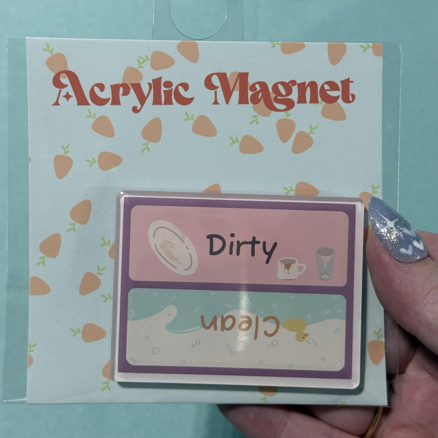 Cute Dishwasher Clean and Dirty Acrylic Magnet