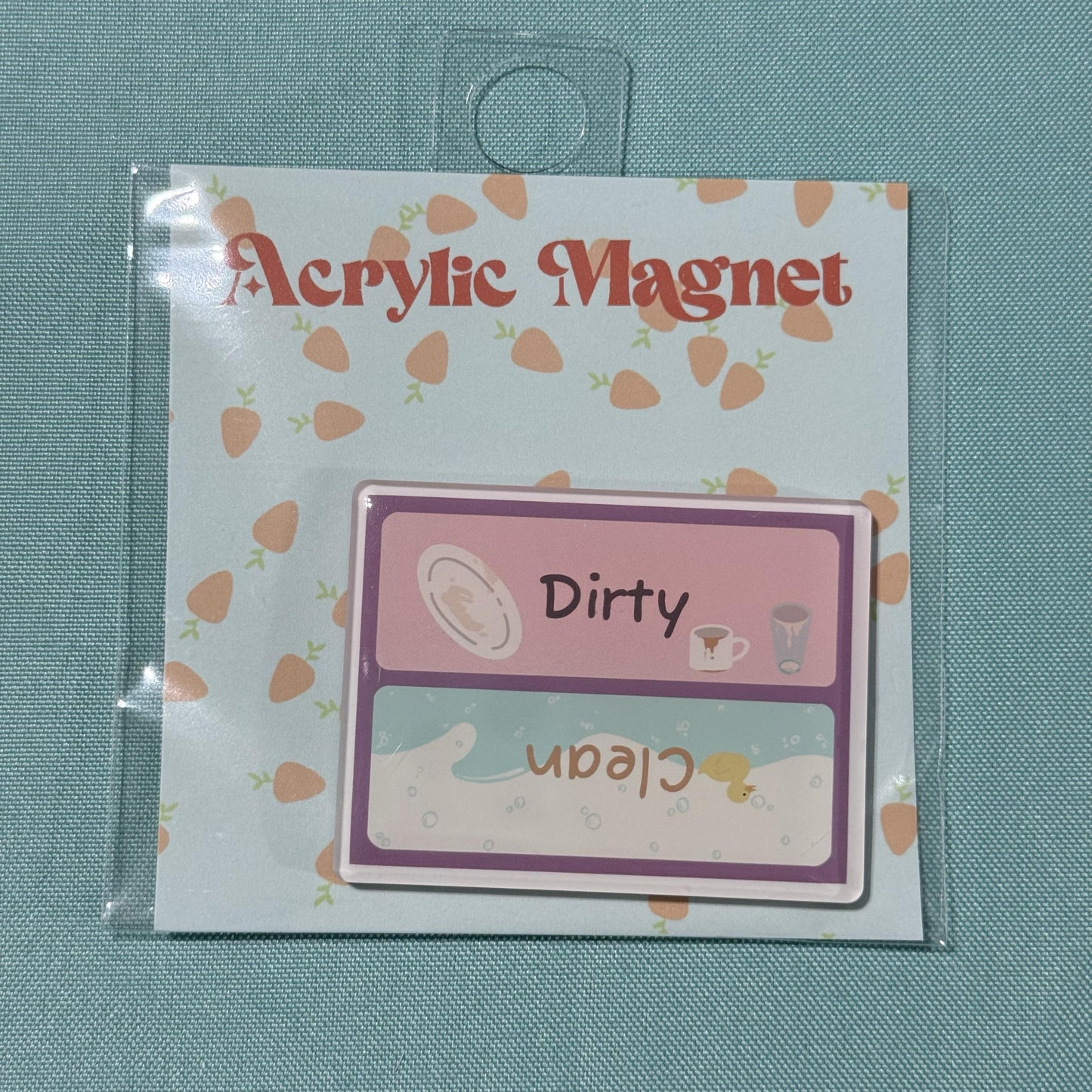 Cute Dishwasher Clean and Dirty Acrylic Magnet