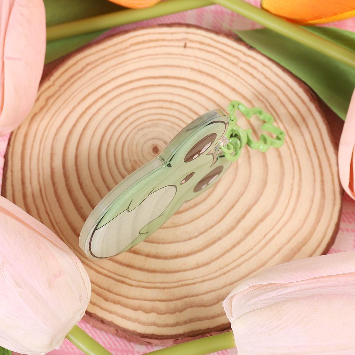 Glittery Cute Baby Frog Keychain